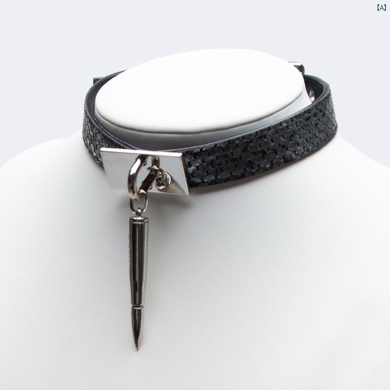 Rakuten - レディース　Y2K ファッション　2000代 サブカルチャー パンク ロック 個性 ヘビ 柄 チョーカー ネックレス ジュエリー