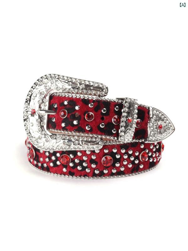 レディース　Y2K ファッション　2000代 クロス ヒョウ柄 ラインストーン 個性 パン クロック y 2 k ス..