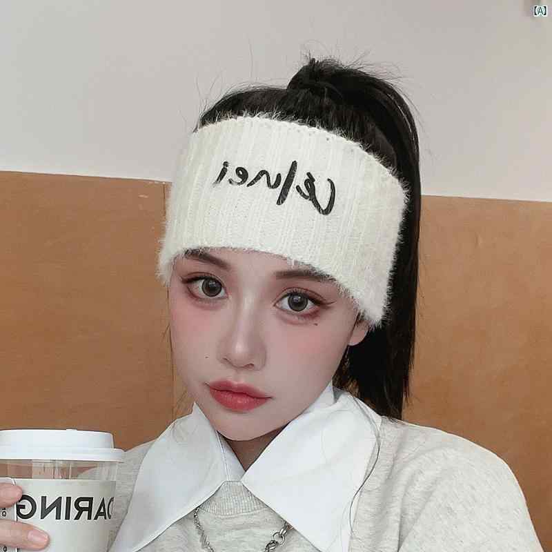 Rakuten - レディース　ファッション　小物　スカーフ　柄　かわいい　Y2K 平成　ワンポイント dao スポーツ ニット ヘア バンド 閉じ込め 洗顔 ヘッド ブラック ハイ スカルトップ小顔