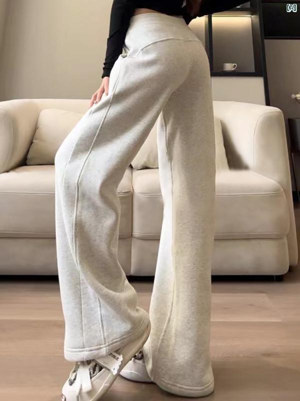 レディース Y2K アーバンファッション 海外ファッション レディース おしゃれ ルル スウェットパンツ レディース 春秋 ヨガ パンツ フレア ストレート レッグ ハイウエスト スリム スポーツ カジュアル