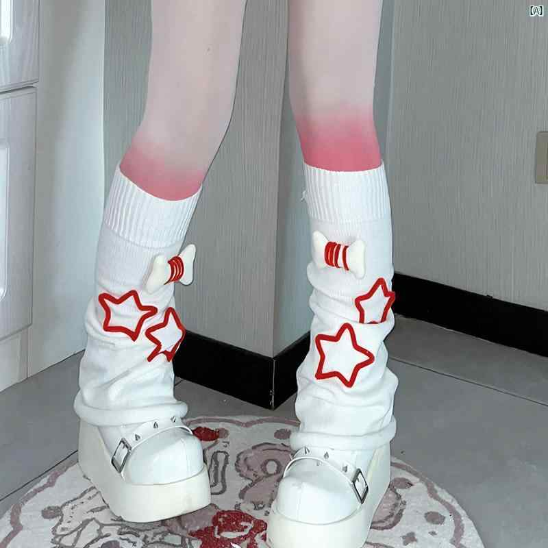 レディース ファッション 小物 スカーフ 柄 かわいい Y2K 平成 ワンポイント 島新 和風 y 2 k ホワイト カーフ ウール ニット パイルソックス レディー スレッド 脚 袖