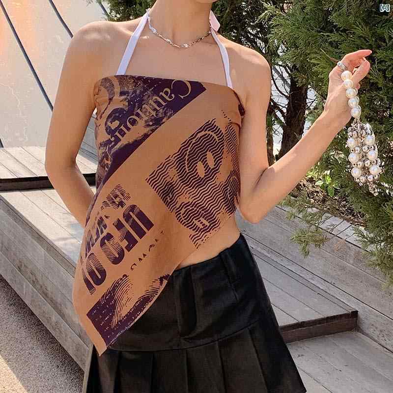 Rakuten - レディース　ファッション　小物　スカーフ　柄　かわいい　Y2K 平成　ワンポイント アメリカン レトロ ヒップ ホップ コットン 学生 スクエア スカーフ メンズ ターバン