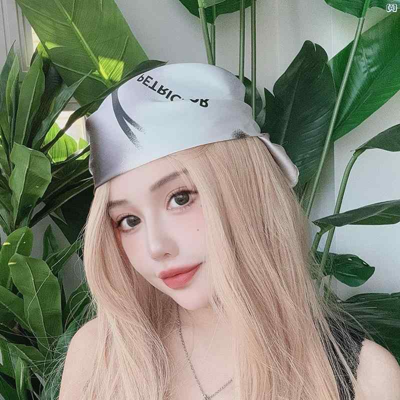 レディース　ファッション　小物　スカーフ　柄　かわいい　Y2K 平成　ワンポイント 島 アメリカン カ..