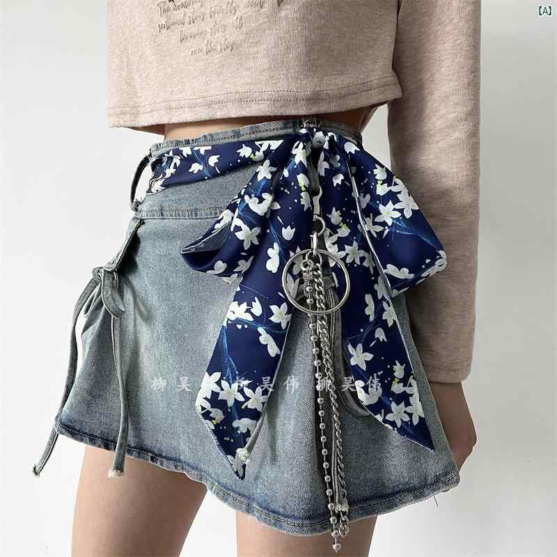 レディースベルト　アクセサリー　ベルトチェーン　オシャレ　ファッション小物　個性的 ジーンズ 付き..