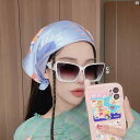 レディース ファッション 小物 スカーフ 柄 かわいい Y2K 平成 ワンポイント 島 アメリカ スタイリッシュ ガール y 2 k ヘッド スカーフ 正方形 ファッション 小柄 ネクタイ バッグ 手首