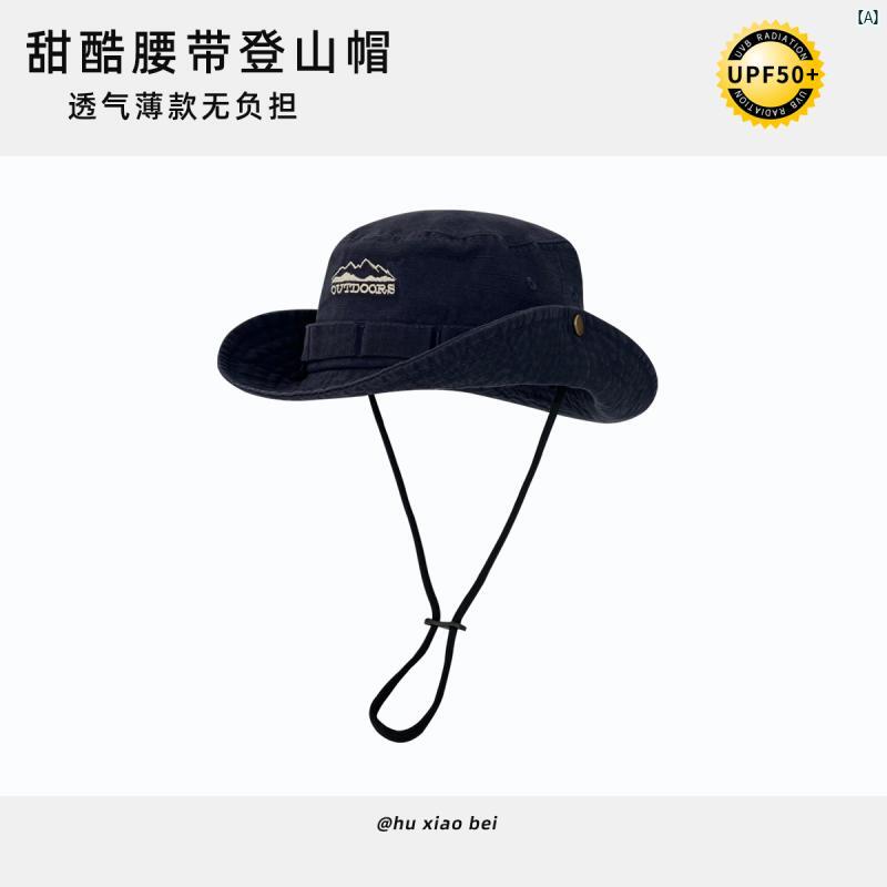 ハット 帽子 かわいい オシャレ Y2K レトロ ベルト 登山 西部 カウボーイハット 春夏 屋外 キャンプ 通気性 日焼け防止 フィッシャーマン ハット 男性