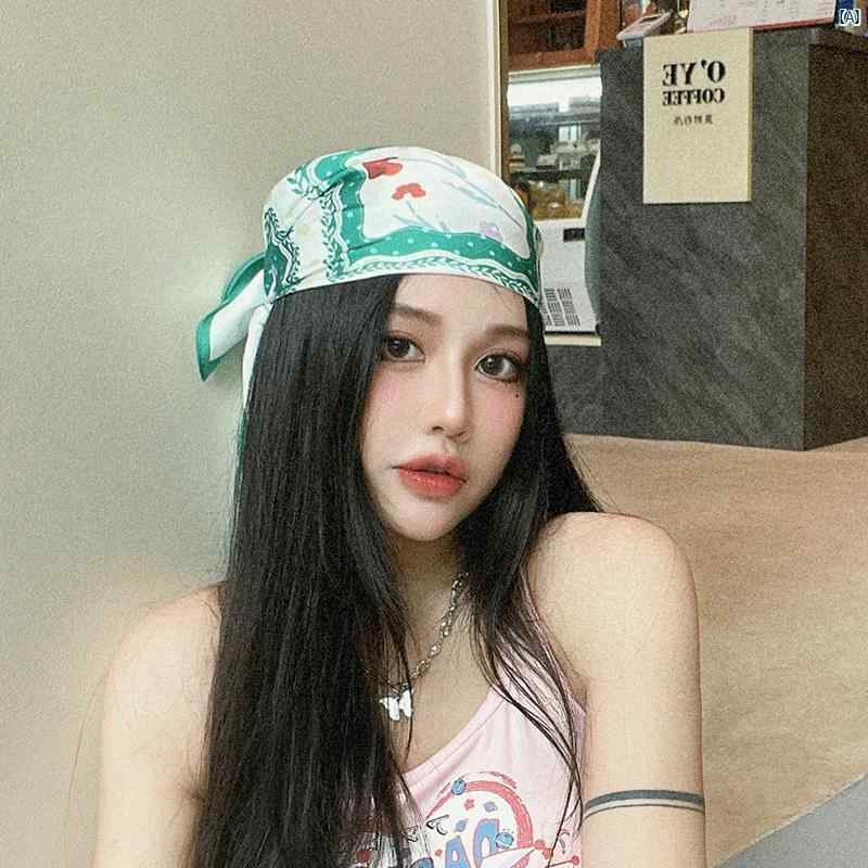 レディース　ファッション　小物　スカーフ　柄　かわいい　Y2K 平成　ワンポイント フランス エレガント 牧歌的 70 平方 スカーフ レ..