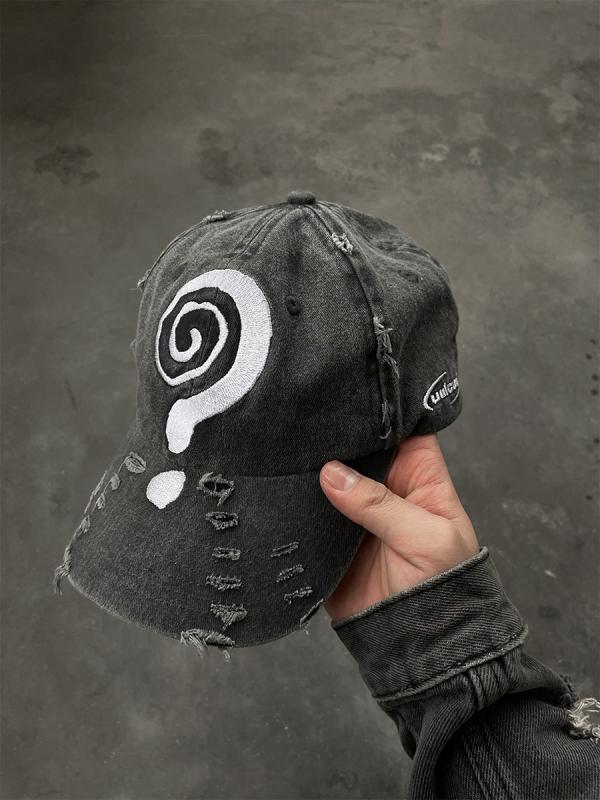 キャップ 帽子 Y2K カジュアル ストリート ベースボールキャップ デニム 小顔効果 ウォッシュド ダメー..