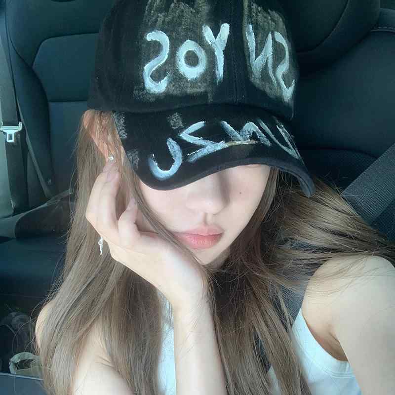 キャップ 帽子 レディース 秋冬 Y2K アメリカン カジュアル ストリート オールド レトロ ヒップホップ ..