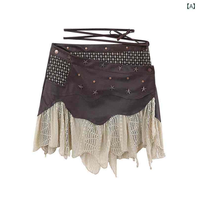 Rakuten - スカート レディース ボトムス パンク ロック ショート ミニ 春夏 カジュアル ファッション トップス y2k