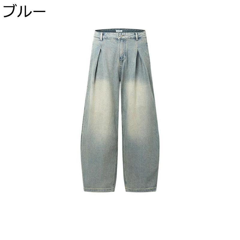 男女兼用 メンズ デニムパンツ レディース ワイドパンツ バギー ビッグシルエット コットン ロングパンツ ストリート系 原宿系 韓国 Y2K ジーンズ gパン 春 夏 秋 シンプル 純色 軽い 丈夫 長持ち 日常 普段着