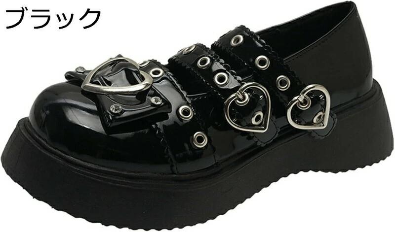 ロリータシューズ パンプス メイド靴 レディース おでこシューズ y2k 可愛い パンク 原宿系 ラウンドトゥ スタッズ 女の子 疲れにくい 痛くない 通気性 蒸れない お茶会 学園祭 通勤通学 jk 大人 厚底靴