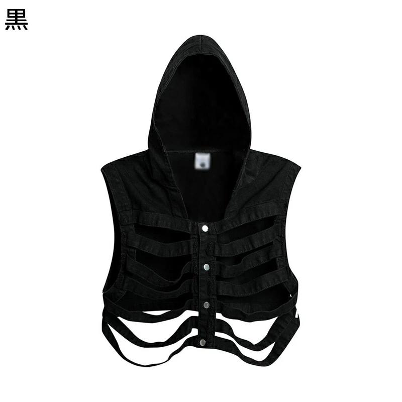 デニムベストメンズ個性的なデザイン...