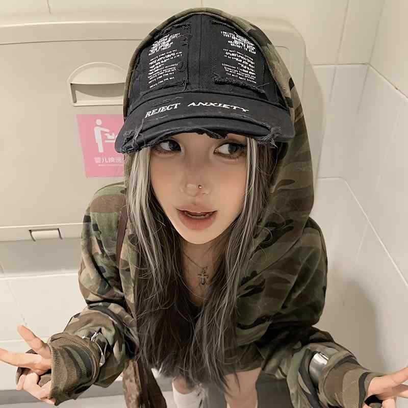 キャップ 帽子 レディース Y2K アメリカン カジュアル ストリート オールド レトロ ベースボールキャッ..