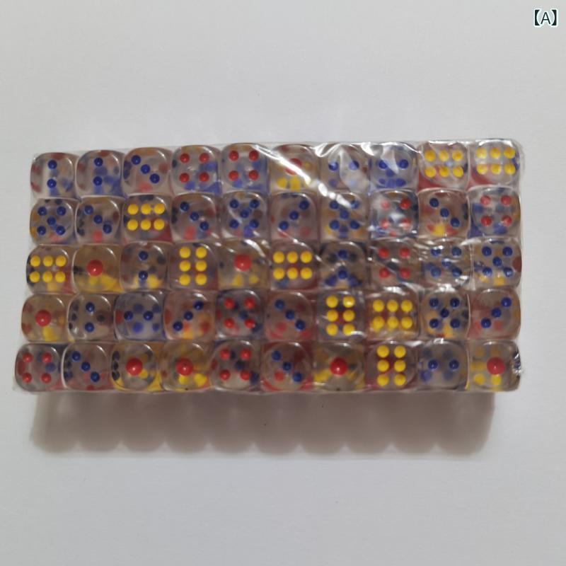 サイコロ チタン合金 金属製 高耐久 軽量 アクセサリー マルチ カラー 12 mm 透明 サイコロ 水晶 サイ..