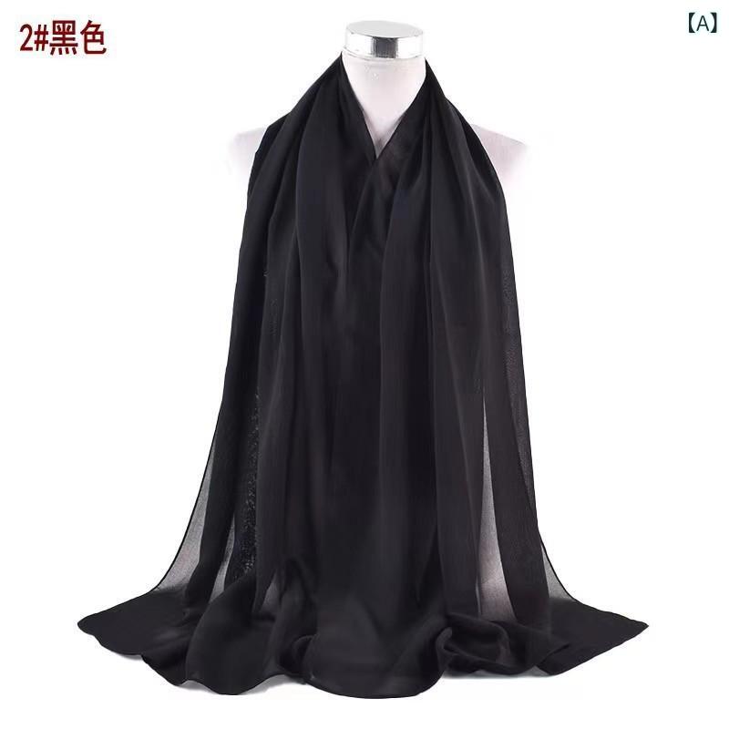 ターバン 帽子 スカーフ レディース おしゃれ ヘアアクセ 垂れ下がった 感じの 75 D パールの シフォン..