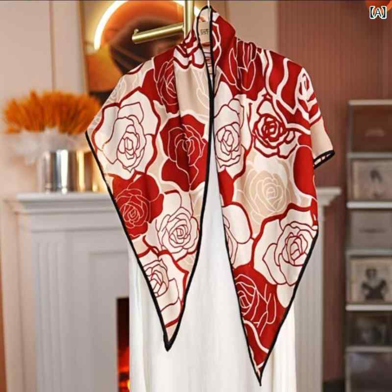 Rakuten - ターバン 帽子 スカーフ レディース おしゃれ ヘアアクセ 春の新 レトロ プリント レディース シルクスカーフ フラワー 三角 スカーフ ターバン スカーフ アクセサリー スカーフと ショール