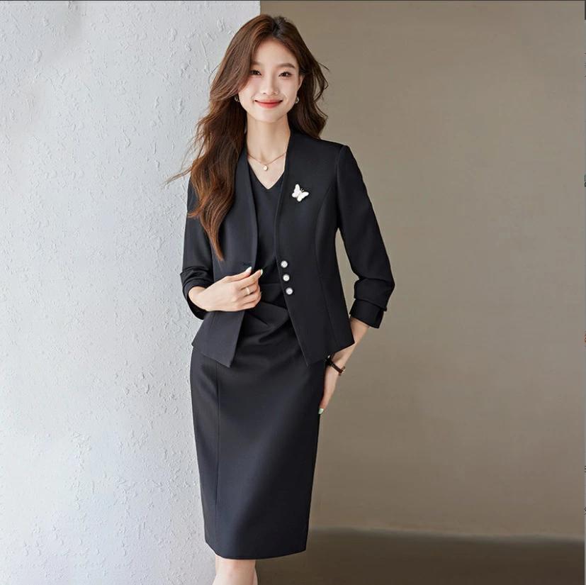 パーティドレス　♪セレブファッション　ワンピーススーツ　セットアップ　春秋新作　長袖　リクルート..