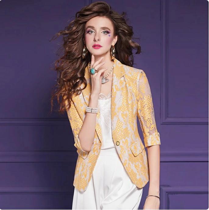 ♪セレブファッション　スリムジャケット　春夏新作　レース　カーディガン　アウター　シーンを選ばず..