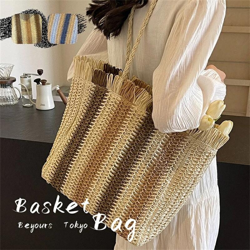 トートバッグ レディース かごバッグ カゴバッグ 収納 上品 大人 軽い 軽量 おしゃれ かわいい 可愛い カジュアル マチあり ポケット トート 肩掛け 浴衣 かばん 鞄 春 夏 ギフト 贈り物 女性 プレゼント 誕生日