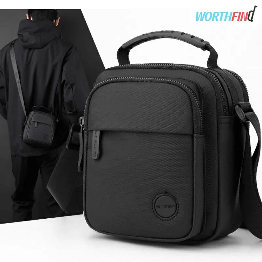 POWER ショルダーバッグ メンズ ボディバッグ ウエストバッグ ハンドバッグ 鞄 肩掛けバッグ 斜めがけ 小さめ 軽量 ミニ miniメッセンジャーバッグ 手提げバッグ ハンドル 多機能 出張 旅行 通勤 撥水 ワンショルダーバッグ 多層収納