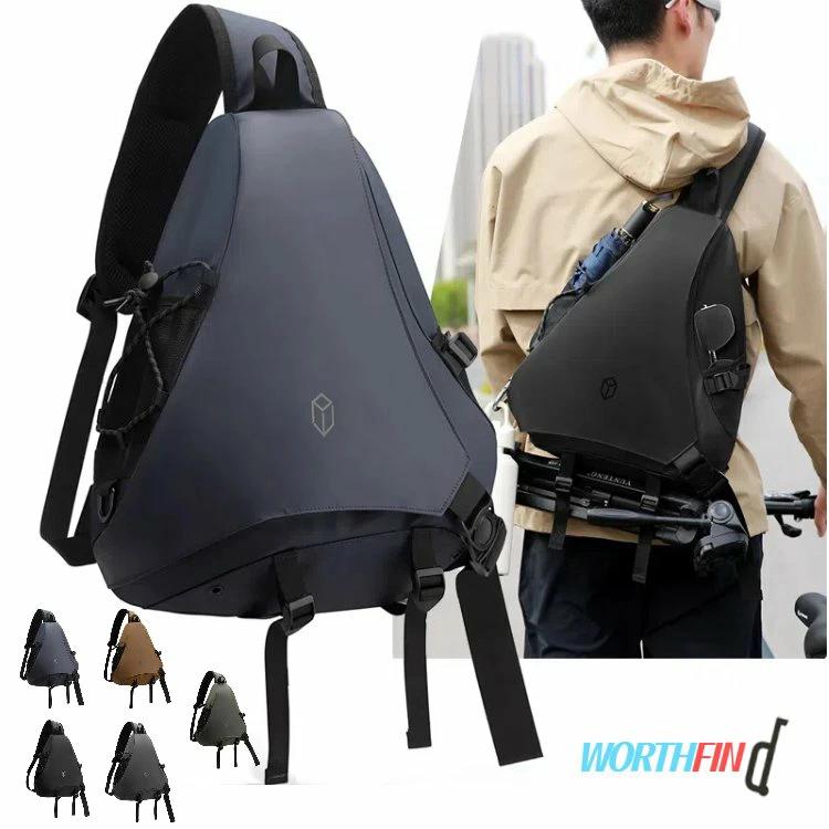 POWER クロスボディバッグ メンズ 多機能 大容量 ナイロン サイクリング ショルダーバッグ 鞄 超軽量 ..