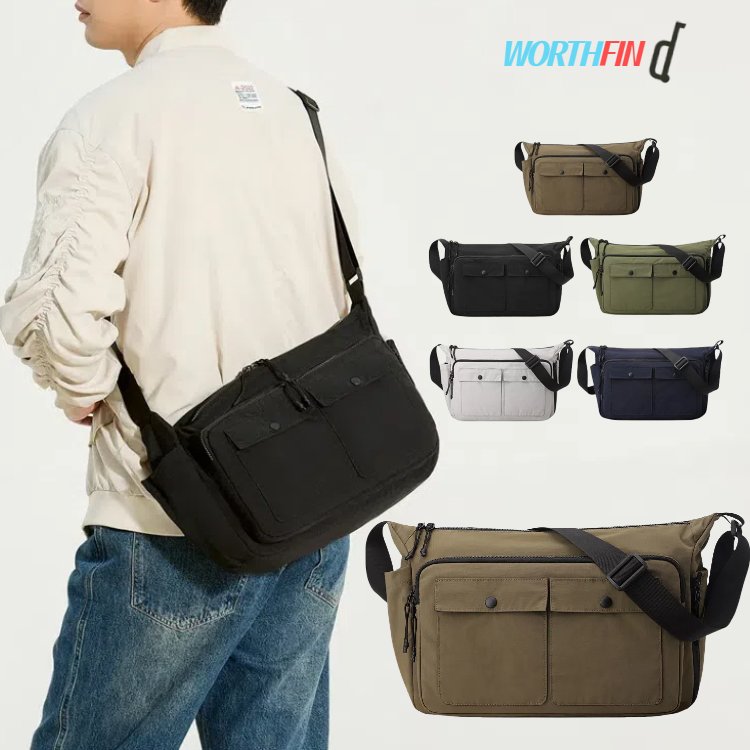 POWER メッセンジャーバッグ メンズ ショルダーバッグ ナイロン A4 斜め掛けバッグ 大容量 ワンショルダー 斜め掛け 肩掛け カバン 軽量 軽い 通勤 通学 アウトドア 人気 お出かけ 撥水 おしゃれ かっこいい 丈夫 頑丈