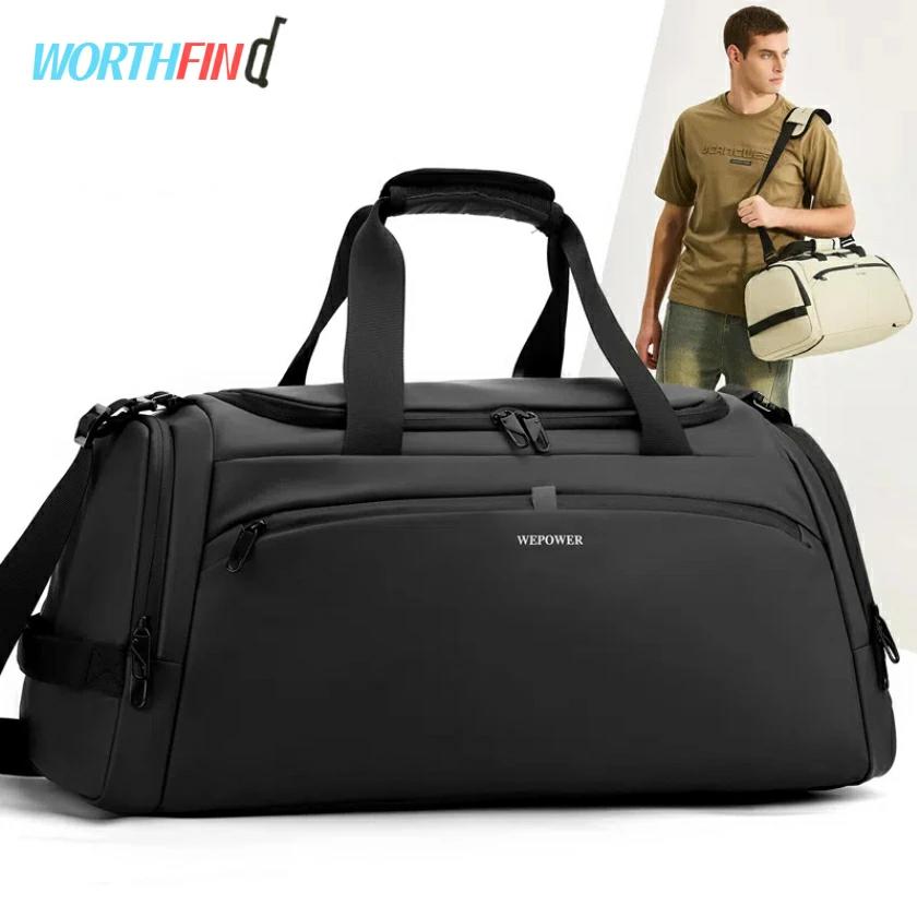 Rakuten - WE POWER ボストンバッグ メンズ リュックサック バッグパック 大容量 スポーツバッグ 修学旅行 ジムバッグ 撥水加工 4way シューズ収納 乾湿分離 3way キャリーオンバッグ 出張 二泊三日 スポーツバッグ ブラック
