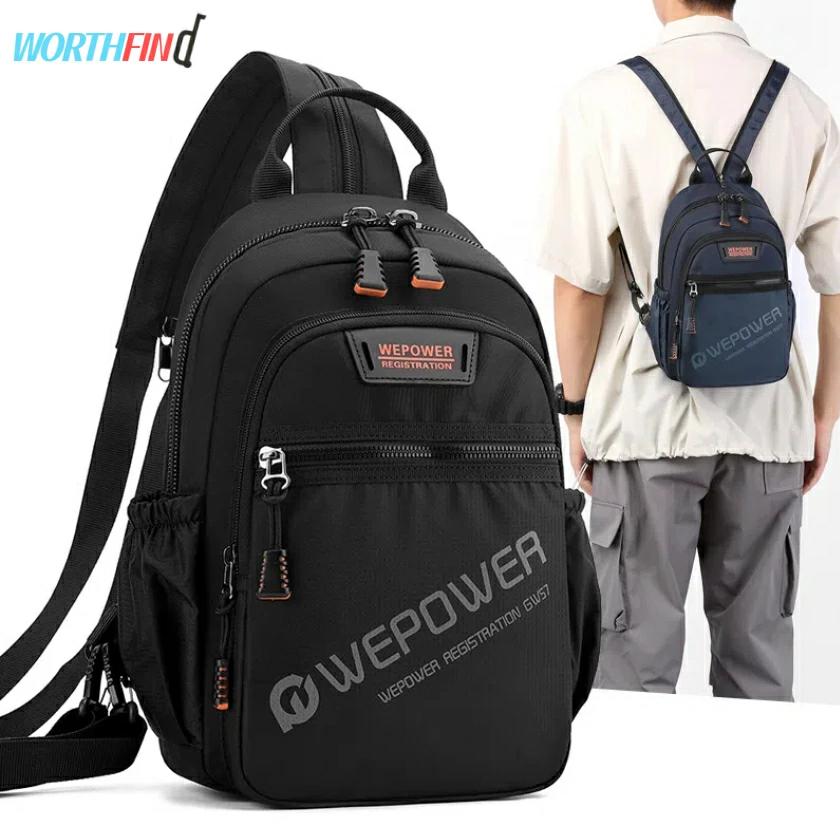 Rakuten - WE POWER ボディバッグ メンズ リュックサック 4WAY ショルダーバッグ カッコイイ 水筒ポーチ付き 超軽量 大容量 多機能 斜めがけ 肩掛け 防犯 撥水 おしゃれ カバン 丈夫 頑丈 耐久性 軽い 鞄 お出かけ 通勤 通学 おすすめ