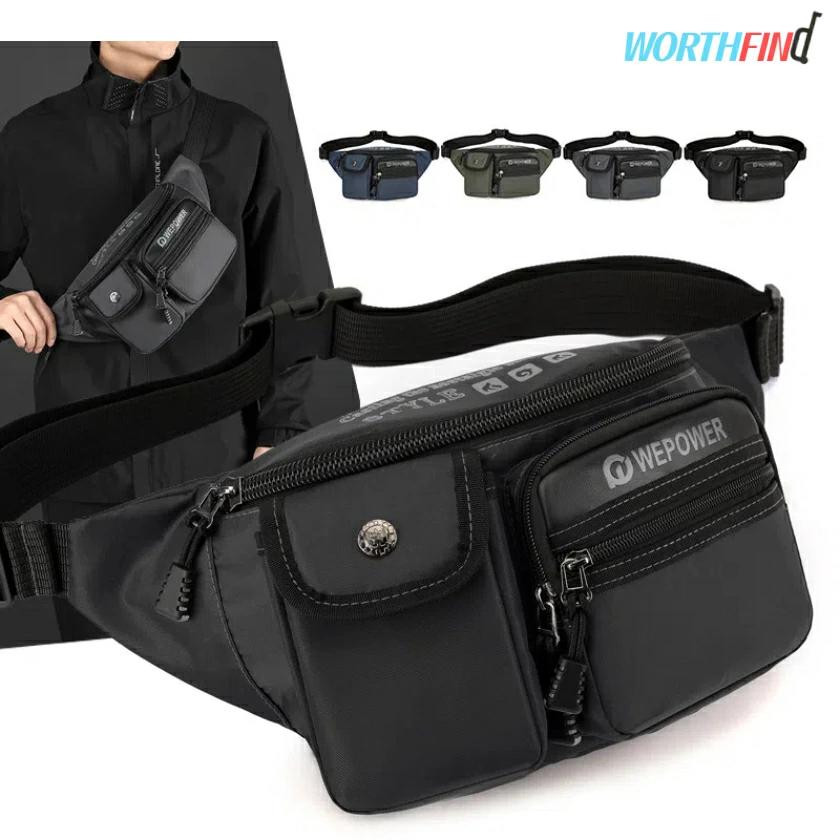 WE POWER ウエストバッグ ファニーパック バムバッグ 調節可能なベルト付き 軽量 ウエストバッグ カジュアル アウトドア 旅行 ランニング ハイキング チェストバッグ ボディバッグ メンズ ショルダーバッグ 3way 斜めがけ 肩掛け 防犯 撥水