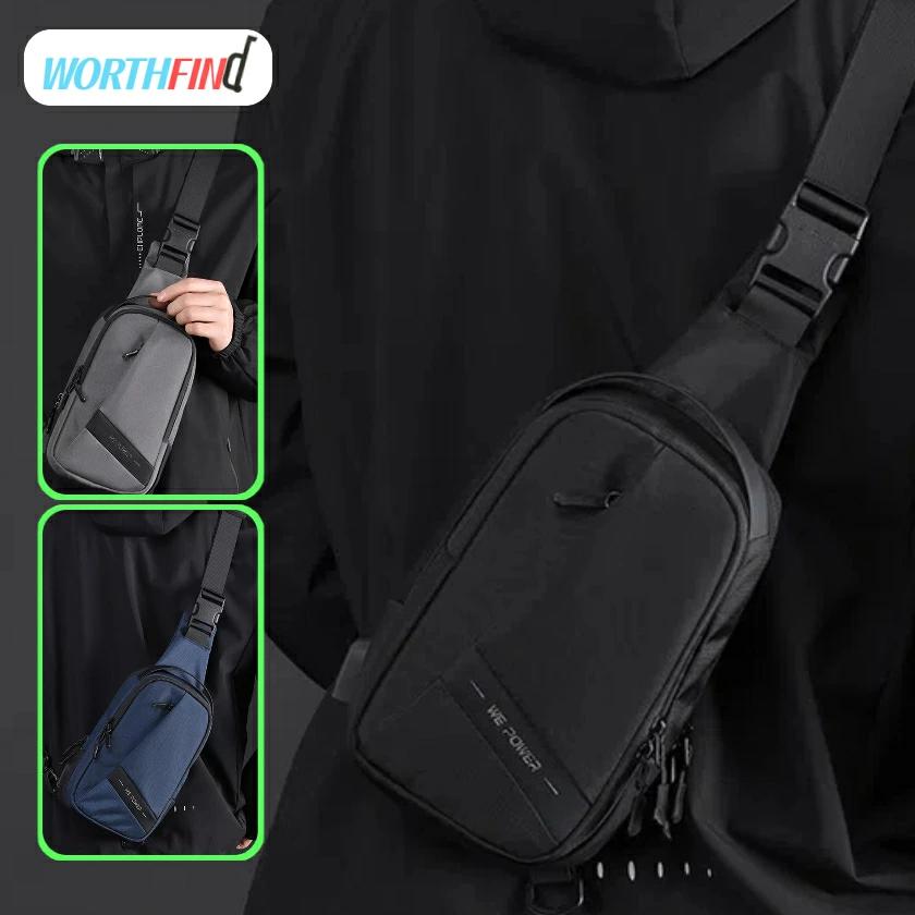 WE POWER ボディバッグ メンズ ショルダーバッグ USB充電 型崩れしない 超軽量 大容量 多機能 2way 斜めがけ 肩掛け 防犯 撥水 おしゃれ かっこいい 丈夫 頑丈 耐久性 軽い カバン お出かけ 通勤 通学 おすすめ