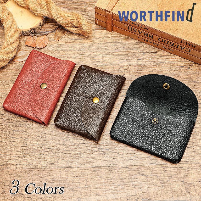 カードケース レディース メンズ カード収納 小銭入れ 短財布 本革 レザー 革 サイフ ウォレット インナーバッグ カード入れ ボタン 男性 札入れ 薄い 敬老の日 シンプル 軽量 ギフト プレゼント 彼女 メール便