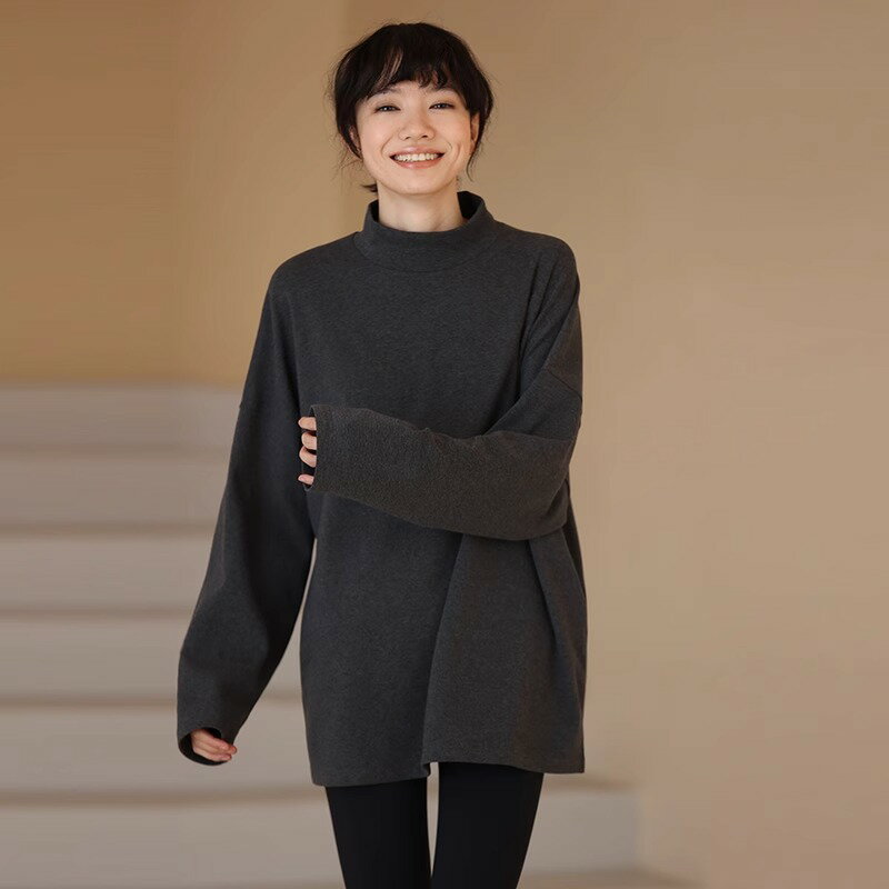 Tシャツ長袖レディース汗染み防止綿...