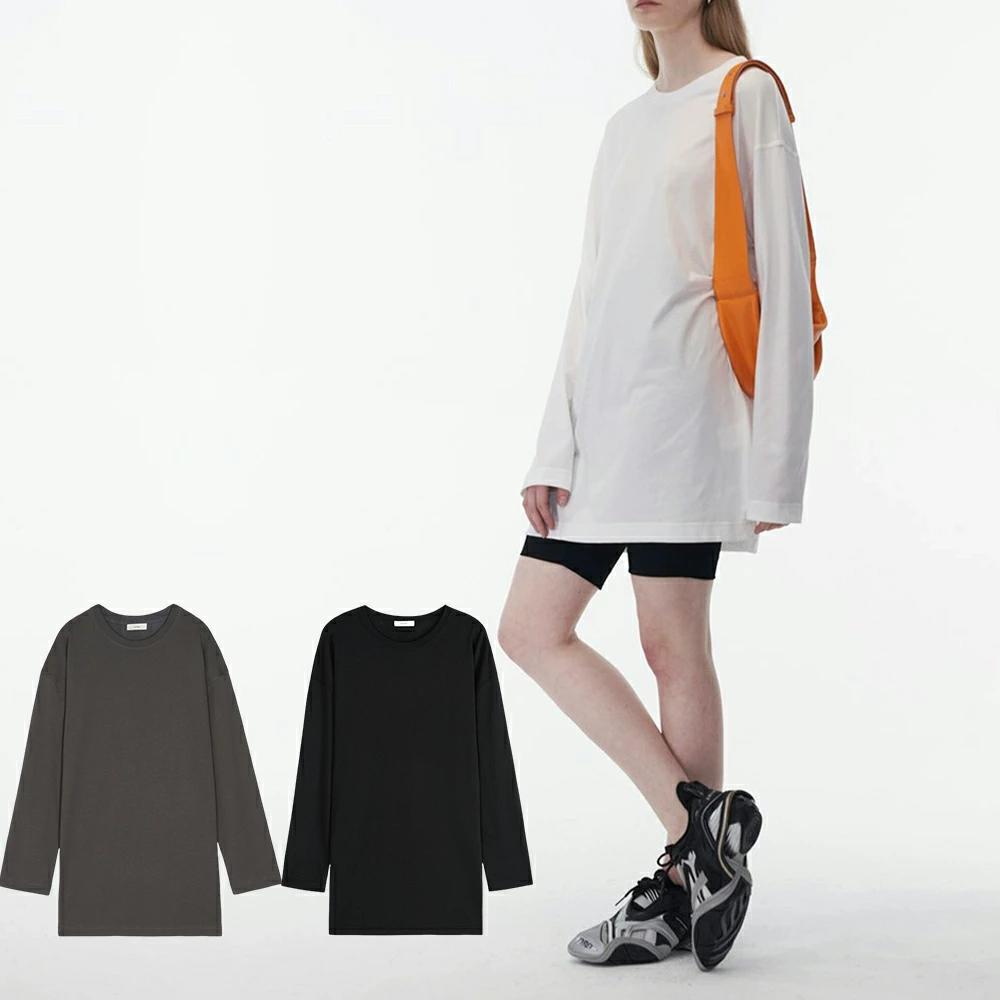 BAIGONG tシャツ レディース 長袖 カットソー カジュアル uネック 長袖tシャツ ラウンドネック おしゃれ シンプル 無地 ブラック ホワイト サイズ トップス ファッション 女性用 肌着 重ね着 ロンt レディース インナー 細見え 新作 服 夏 秋 秋服 秋物