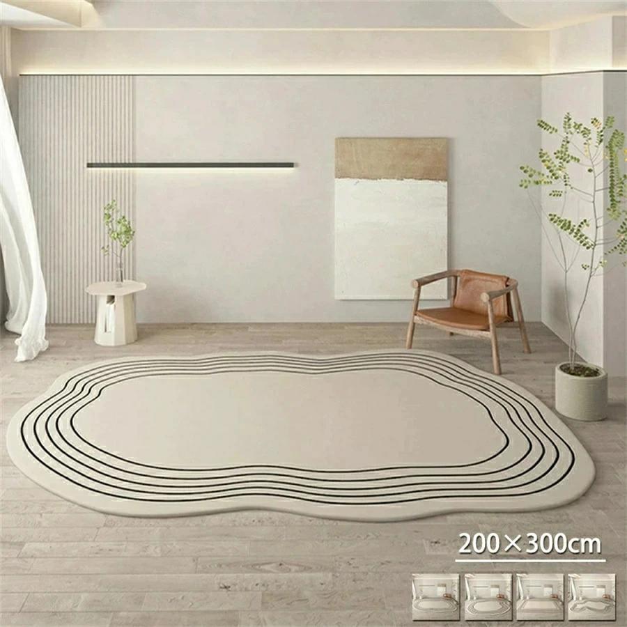 Rakuten - ラグ 洗える カーペット 200×300cm ラグマット 滑り止め 絨毯 マット 北欧 おしゃれ リビング ラグカーペット 床暖房対応 じゅうたん オールシーズン 冬 夏 ウォッシャブル リビング ふわふわ 高級感 子供部屋 寝室 ペット 韓国 インテリア 送料無料
