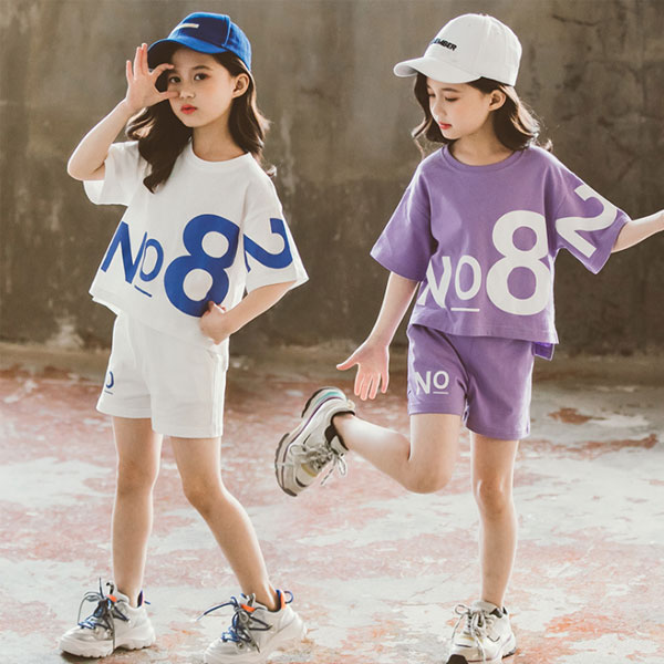 【15%OFFクーポン】韓国子供服 パンツセット 夏 ガールズ 女の子 セットアップ キッズ Tシャツ+ショー..