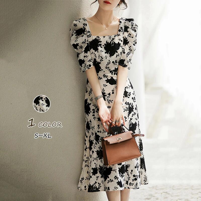 ★入賞3回★ 高品質 膝丈 ワンピース レディース 夏 ロングワンピース きれいめ 半袖 シンプル ワンピー..