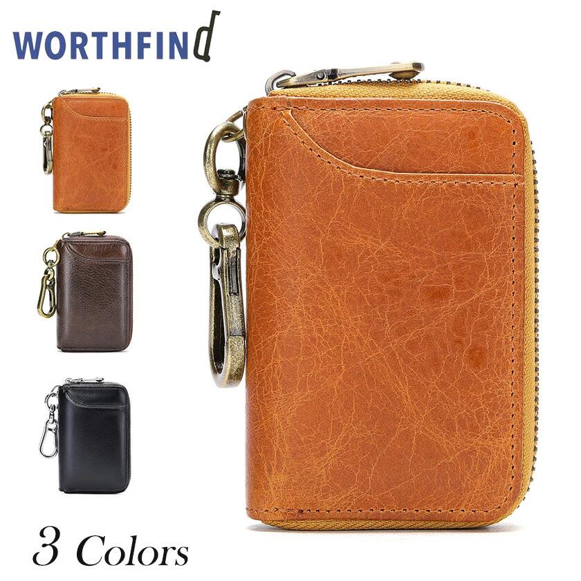 Rakuten - 財布 メンズ 二つ折り財布 短財布 本革 レザー 革 カードケース 鍵収納 ウェストポーチ カードケース サイフ ウォレット カード入れ 男性 札入れ 薄い 敬老の日 シンプル 軽量 ギフト プレゼント 彼氏 【メール便】