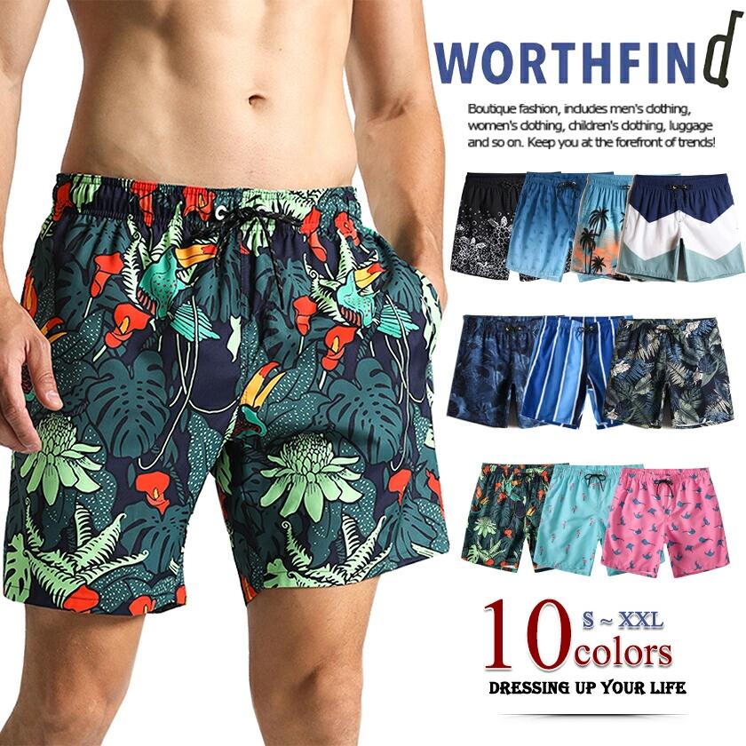 サーフパンツ水陸両用メンズ男ハーフ...