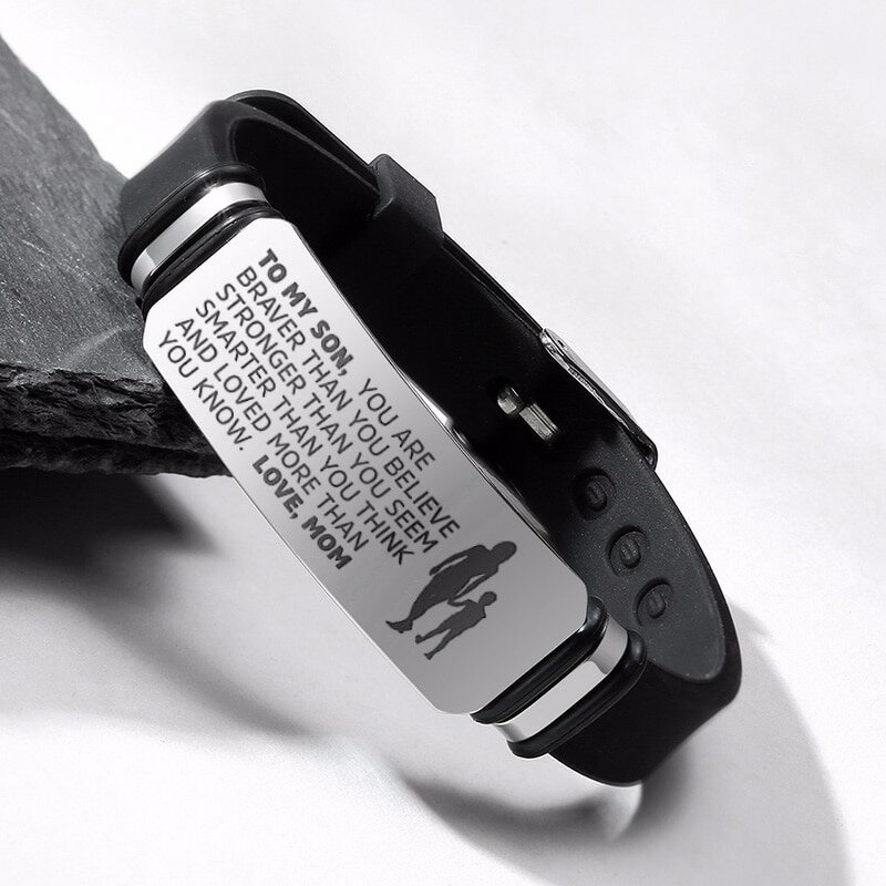 【クーポン利用で3630円】 ブレスレット レディース メンズ インスパイア ギフト 息子 ハズバンド 刻印 パーソナライズ メッセージ ママ お父さん DaD