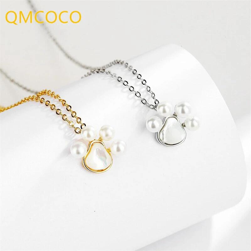 Rakuten - 【クーポン利用で2890円】 ペンダント ネックレス シルバー 動物 アニマル パール 真珠 レース ネコ レディース 女性 カラー 繊細 アクセサリー キャット 猫 ねこ 足 ジオメトリ パンク 可愛い ジュエリー
