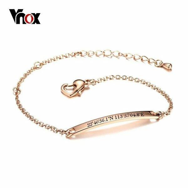 バングル ブレスレット レディース 無料名入れ刻印 経度 ピンクゴールド 緯度 スライダー トレンド 人..