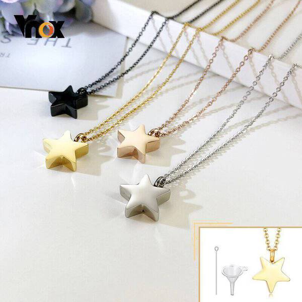 【クーポン利用で3930円】 ペンダント ネックレス ステンレス レディース 女性 シック スター 星 チャーム 火葬 香水入 アッシュ 記念 アンチ アレルギー キー 鍵プセイク ジュエリーメモリアル アレルギー対応