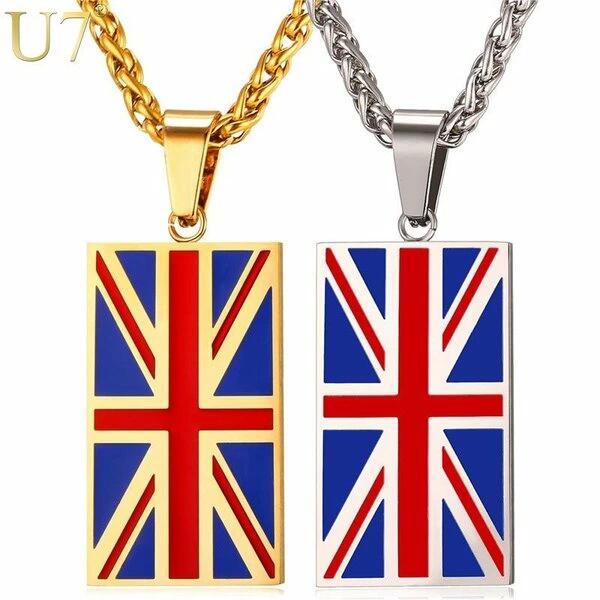 【クーポン利用で4840円】 イギリス 国旗 ネックレス ステンレス チェーン ハート メンズ レディース ペンダント ゴールド 大人 イギリス国旗 国民 旗 ユナイテッド 王国 カラー / ユニセックス 兼用 ナショナル 国 フラッグ