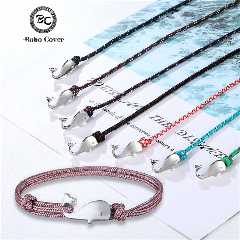 【送料無料】 アンクレット ブレスレット クジラ 人魚 ロープ レディース シンプル カラー サバイバル ..