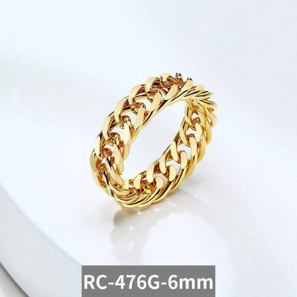 Rakuten - 【クーポン利用で3610円】 リング ステンレス メタル キューバ 喜平 指輪 レディース 女性 3.6714.mm 結婚式 バンド キューバン シェイプ エレガント パンク ゴシック メカニカル 指 ジュエリーレディース 女性 金属 カーブチェーン 11号 14号 16号 18号 20号 23号