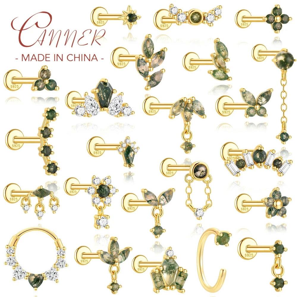 【送料無料】 ピアス 動物 アニマル 緑 グリーン 花 フラワー ゴールド シルバー ラウンド シンプル プラント ウマ 植物 レディース 1個 925 馬 うま ホース 目 アイズ ナチュラル 水 草 スタッド 18K モス ファイン ジュエリー