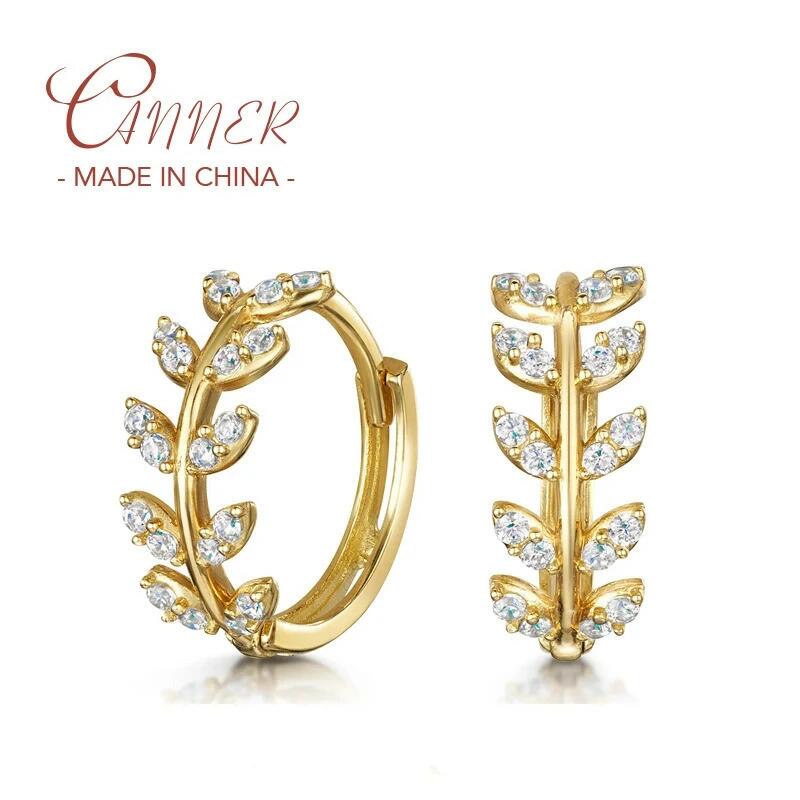 【送料無料】 ピアス ジルコニア シルバー フープ リング 木の葉 リーフ レディース 8mm 925 スターリ..