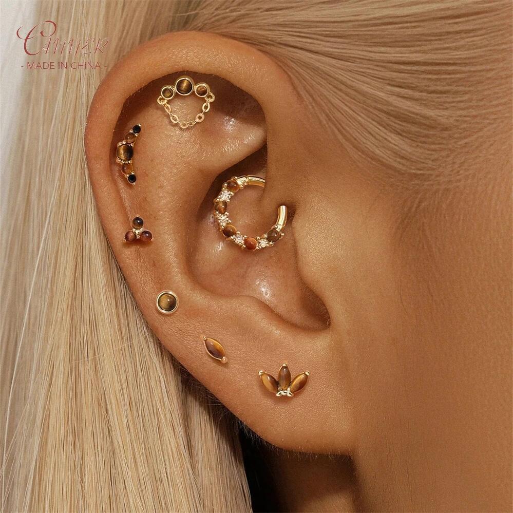 【クーポン利用で6680円】 ピアス シルバー タイガー レディース 個 S925 ナチュラル 目 アイズ スタッド エレガント 成熟 安定した 耳 イヤー ファッション ジュエリー