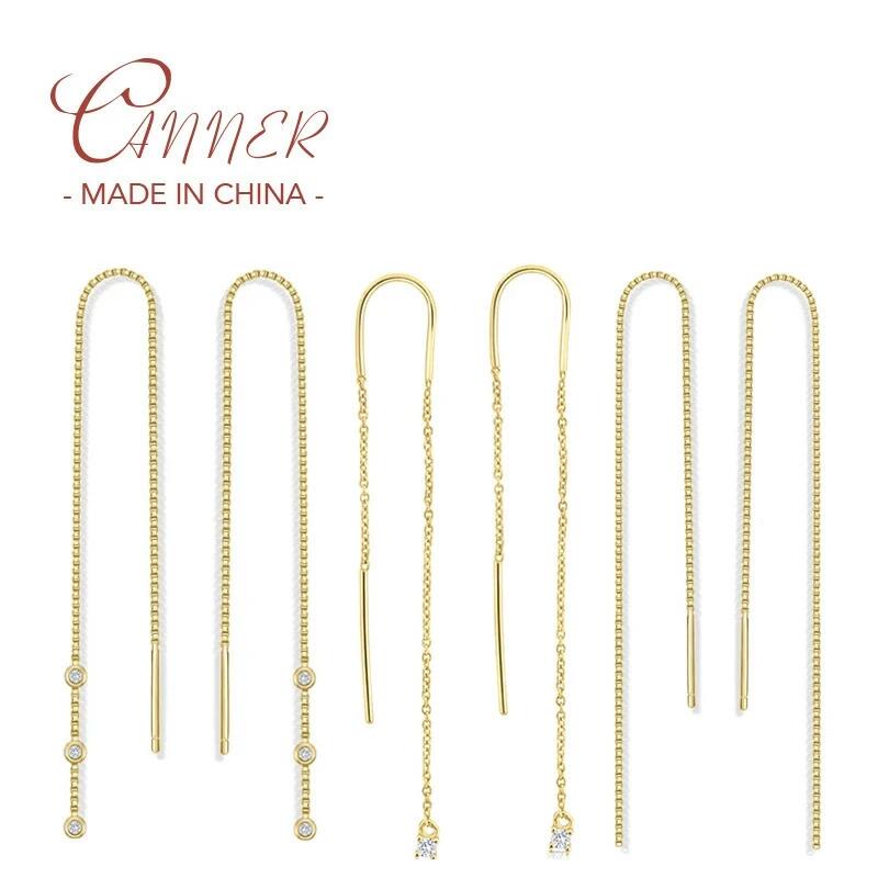 本商品は海外からの発送となり到着までに2週間程度を頂戴します。予めご了承くださいませ。商品名925 スターリング シルバー トレンド ロング ワイヤー タッセル チェーン キラキラ ジルコン ジルコニア ペンダント ドロップ ピアス レディ...